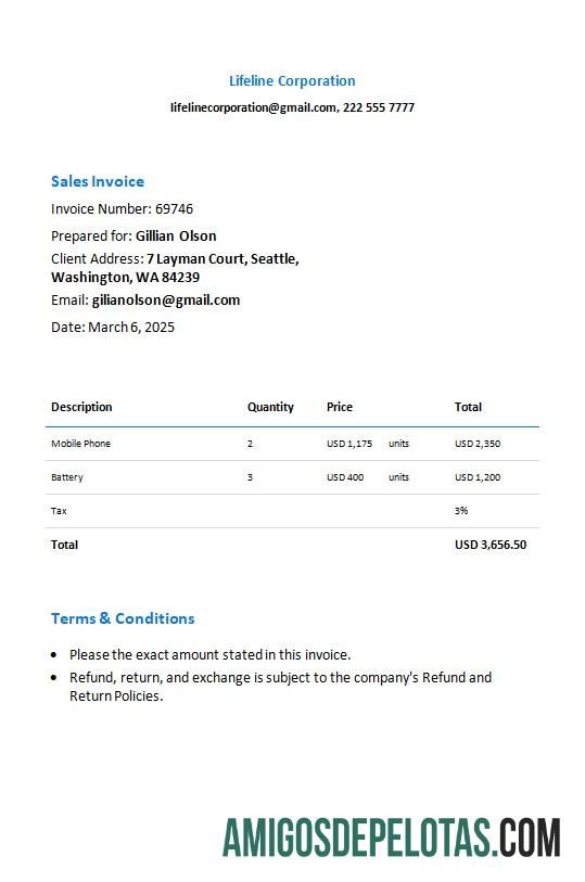 realista Modelo de fatura de vendas grátis